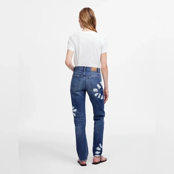 NWT Madewell The Dean Easy Straight Jean | Size 25 | Shibori Wash - Picture 3 of 14